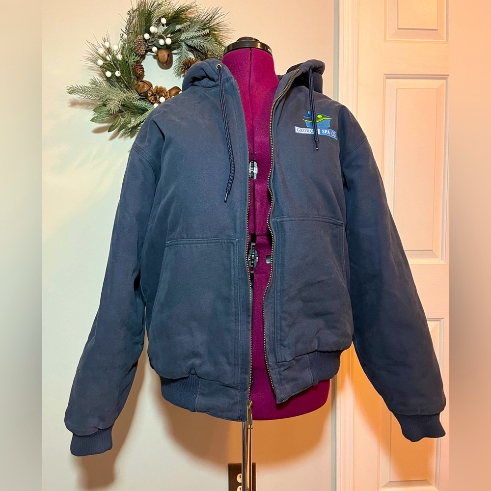 Men's Navy Blue Hooded Jacket